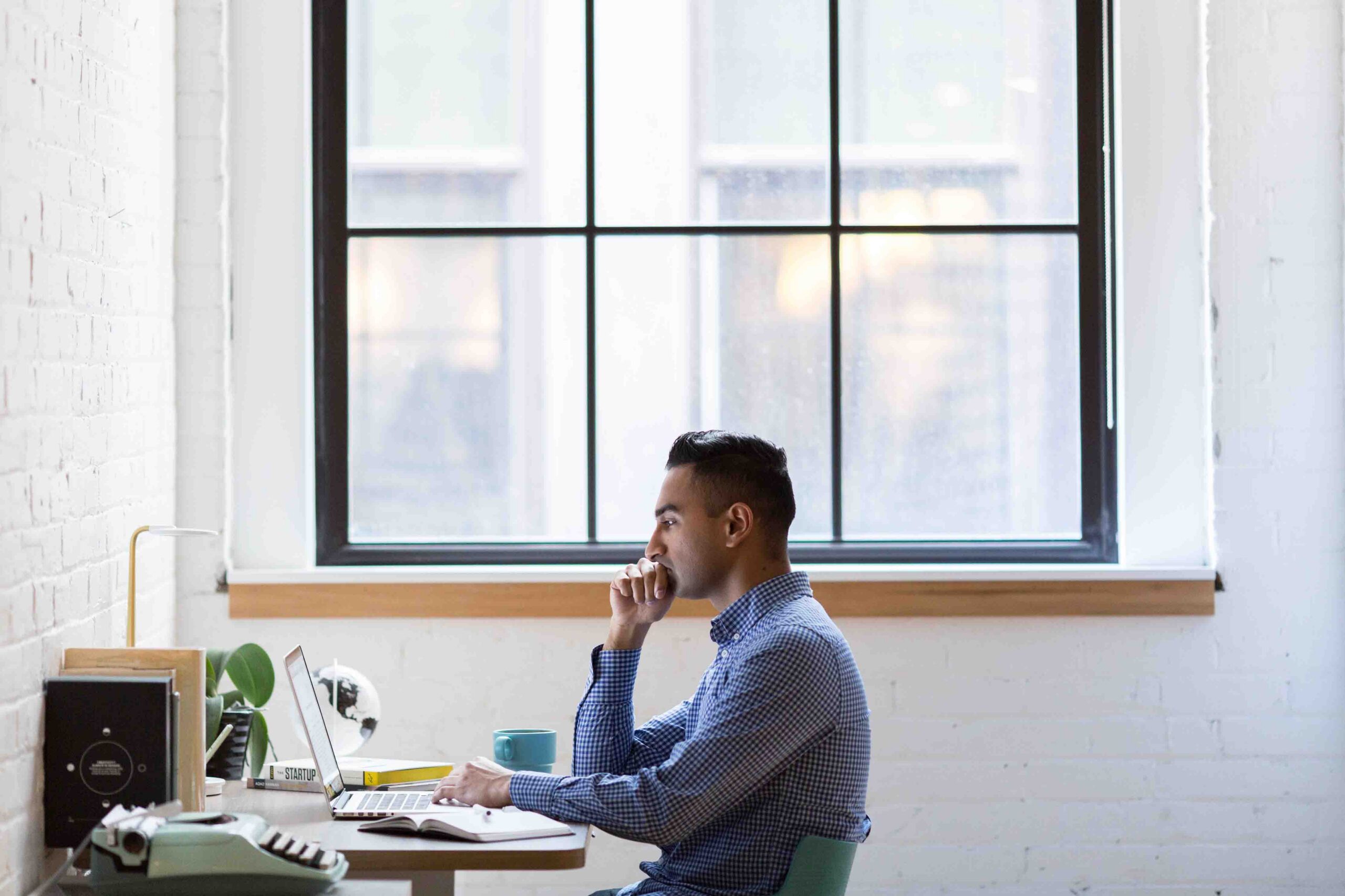 man-working-from-home-laptop