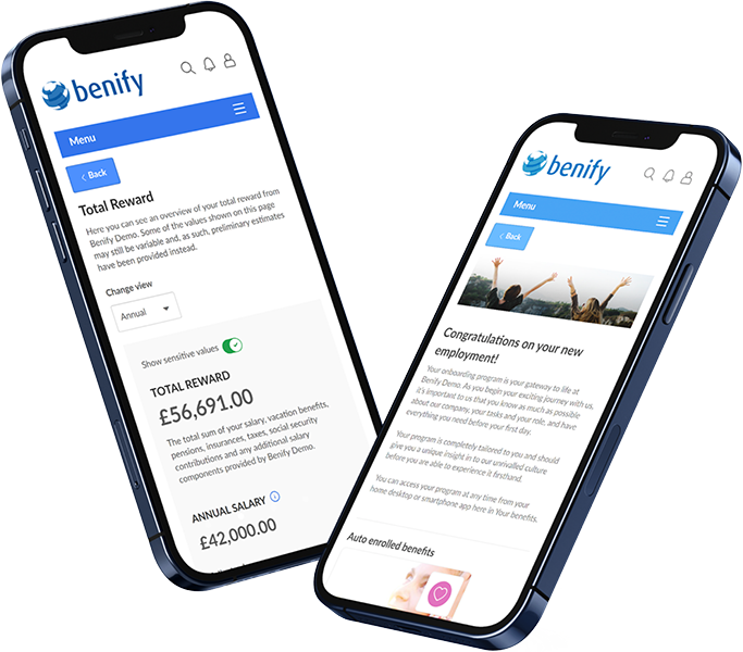 duo phones ux benify app