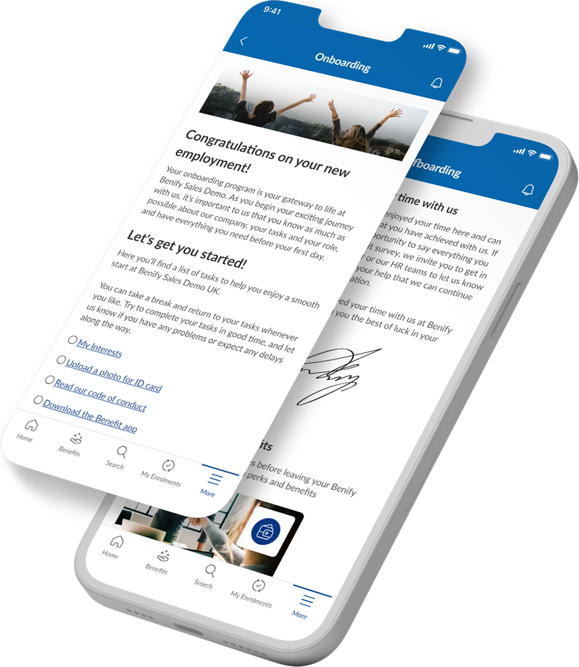 Employee lifecycle phone user interface