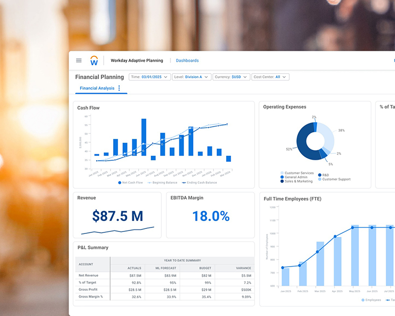 workday adaptive planning overview UI